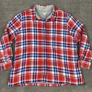 Red and Blue Plaid Men's Shirt